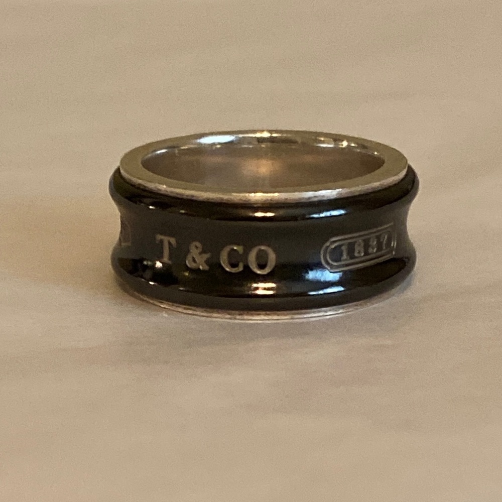 Tiffany & Co.-sterling silver blackened titanium